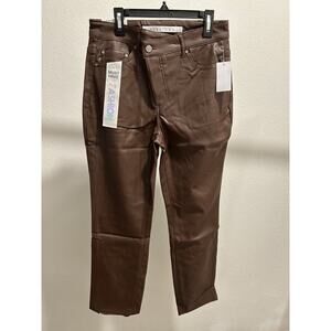 Tinseltown Juniors Asymmetrical Waist FA Brown Chic Fashion Pants Choose Your Sz